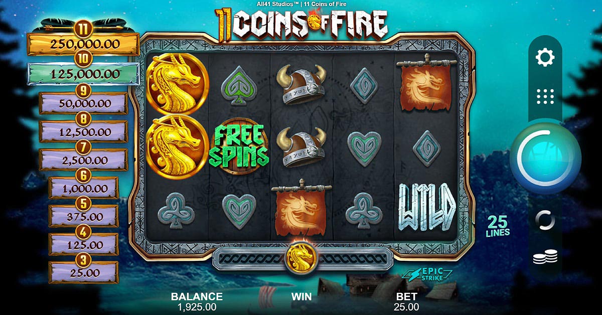 11 Coins of Fire Online